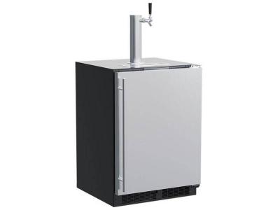 24" Marvel Built-in Dispenser with Single Beer and Beverage Tap - MLKR224-SSA1A