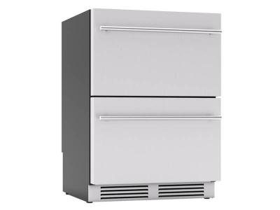 24" Zephyr Built-In 5.4 cu.ft Single Zone Refrigerator Drawers - PRRD24C1AS
