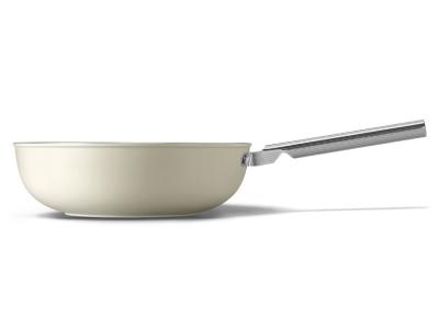 SMEG 50's Style Cookware Wok With 30 Inch Diameter In Cream - CKFW3001CRM