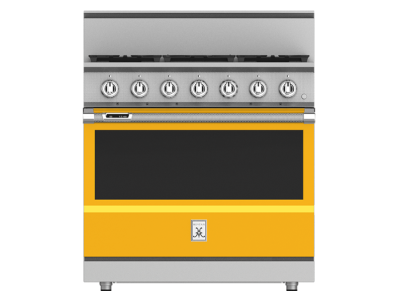 36" Hestan KRD Series Liquid Propane Dual Fuel Range with 5-Burner - KRD364GD-LP-YW