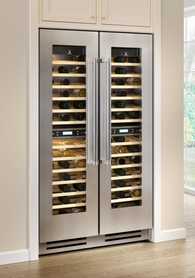 24" Hestan KWC Series Wine Cooler with Custom Wood Panels - KWCL24-OV