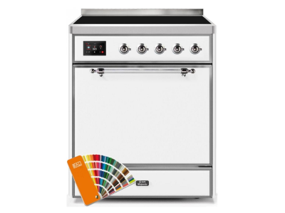 30" ILVE 4 Cu. Ft. Majestic II Electric Freestanding Range in Custom RAL Color with Chrome Trim - UMI30QNE3/RALC