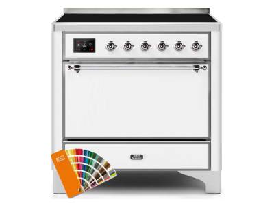 36" ILVE 3.5 Cu. Ft. Majestic II Electric Freestanding Range in Custom RAL Color with Chrome Trim - UMI09QNS3/RALC