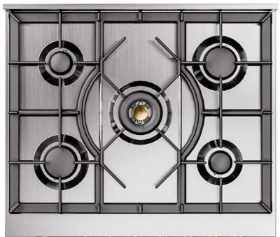 30" ILVE Nostalgie II Dual Fuel Natural Gas Freestanding Range in Matte Graphite with Brass Trim - UP30NMP/MGG NG
