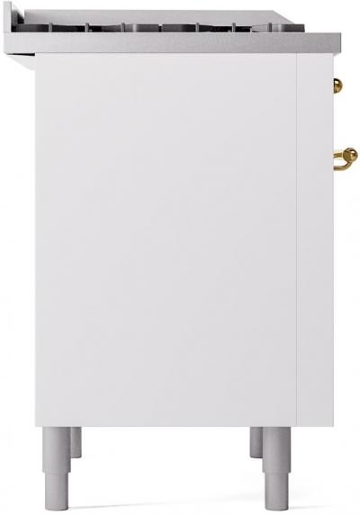 36" ILVE Professional Plus II Dual Fuel Liquid Propane Freestanding Range with Brass Trim - UP36FNMP/WHG LP