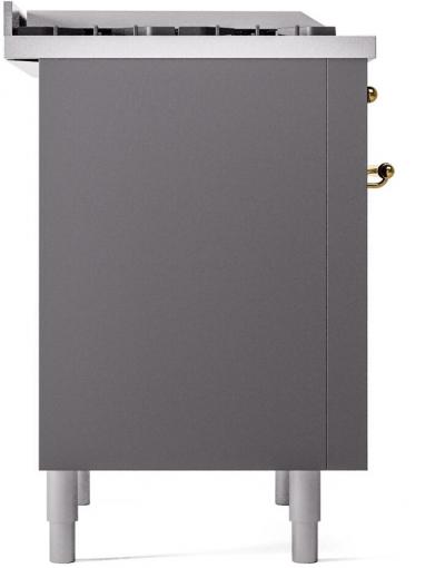 36" ILVE Professional Plus II Dual Fuel Natural Gas Freestanding Range with Brass Trim - UP36FNMP/MGG NG