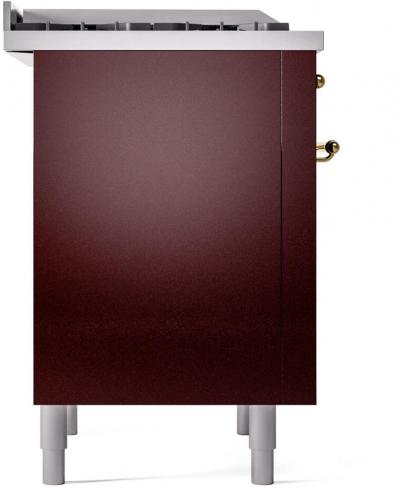 36" ILVE Professional Plus II Dual Fuel Natural Gas Freestanding Range with Brass Trim - UP36FNMP/BUG NG