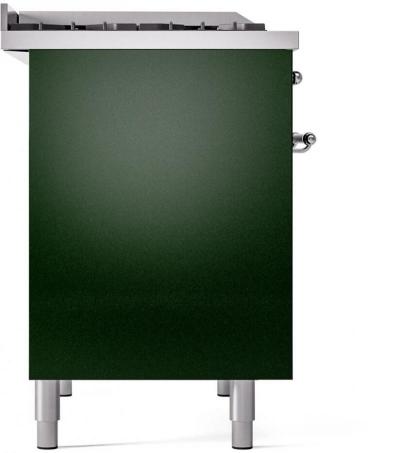40" ILVE Nostalgie II Dual Fuel Liquid Propane Freestanding Range in Emerald Green with Chrome Trim - UPD40FNMP/EGC LP
