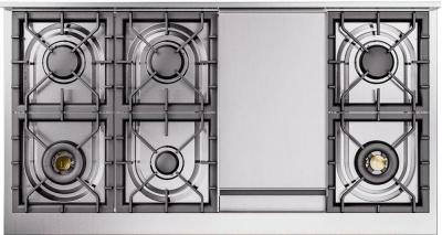 48" ILVE Nostalgie II Dual Fuel Natural Gas Freestanding Range in White with Brass Trim - UP48FNMP/WHG NG
