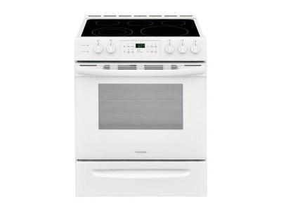 30" Frigidaire 5.0 Cu. Ft. 5 Element Freestanding Smooth Top Electric Range In White - CFEH3054UW