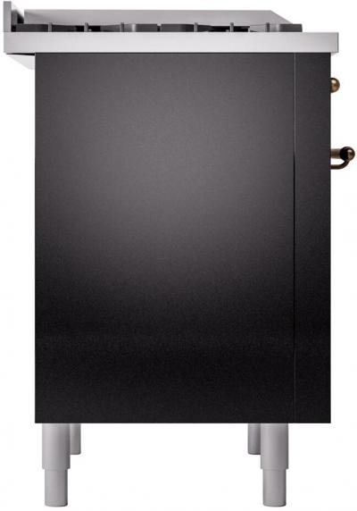 36" ILVE Professional Plus II Dual Fuel Natural Gas Freestanding Range with Bronze Trim - UP36FNMP/BKB NG