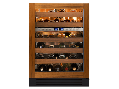 24" True Residential 5.28 Cu. Ft. Overlay Glass Right-Hinge Undercounter Wine Cabinet - TWC-24DZ-R-OG-C