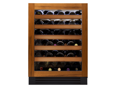 24" True Residential 5.5 Cu. Ft. Overlay Glass Left-Hinge Undercounter Wine Cabinet - TWC-24-L-OG-C