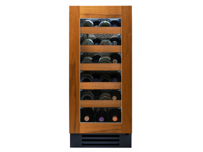 15" True Residential 3.1 cu. ft. Overlay Glass Right-Hinge Undercounter Wine Cabinet - TWC-15-R-OG-C