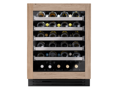 24" True Residential 5 Cu. Ft. Overlay Glass Left-Hinge Undercounter Wine Cabinet - TUWADA-24-LG-A-O