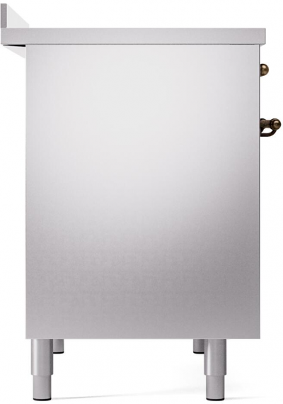 40" ILVE Nostalgie II Electric Freestanding Range in Stainless Steel with Bronze Trim - UPDI406NMP/SSB