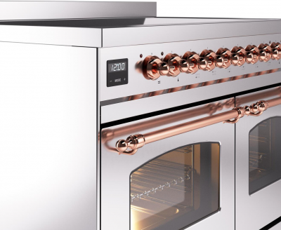 40" ILVE Nostalgie II Electric Freestanding Range in Stainless Steel with Copper Trim - UPDI406NMP/SSP