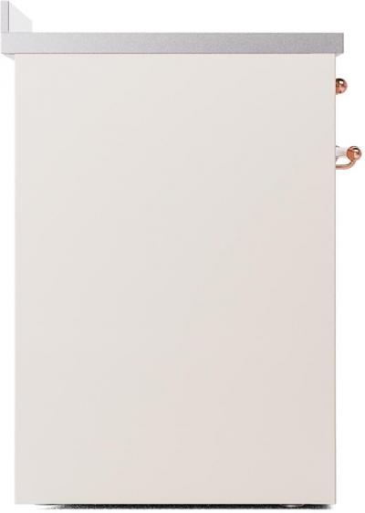 30" ILVE Nostalgie II Electric Freestanding Range in Antique White with Copper Trim - UPI304NMP/AWP