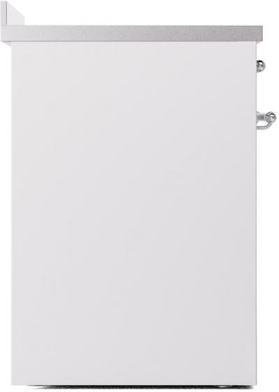 30" ILVE Nostalgie II Electric  Freestanding Range in  White with Chrome Trim - UPI304NMP/WHC