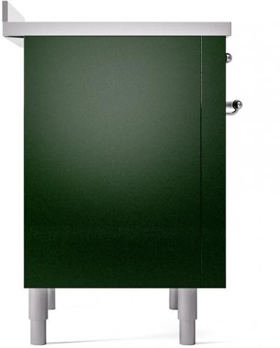 36" ILVE Nostalgie II Electric Freestanding Range in Emerald Green with Chrome Trim - UPI366NMP/EGC