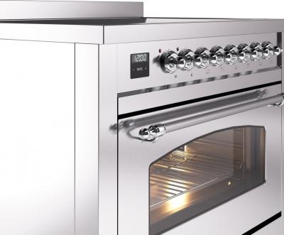 36" ILVE Nostalgie II Electric Freestanding Range in Stainless Steel with Chrome Trim - UPI366NMP/SSG