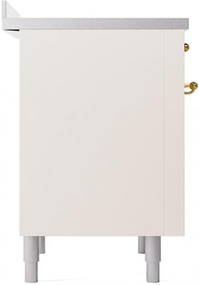 36" ILVE Nostalgie II Electric Freestanding Range in Antique White with Brass Trim -UPI366NMP/AWG