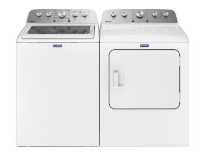 28" Maytag 5.5 Cu. Ft. Top Load Washer and 7.0 Cu. Ft. Top Load Electric Dryer - MVW5430MW-YMED5430MW