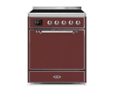 30" ILVE 4 Cu. Ft. Majestic II Electric Freestanding Range with Copper Trim - UMI30QNE3/BUP