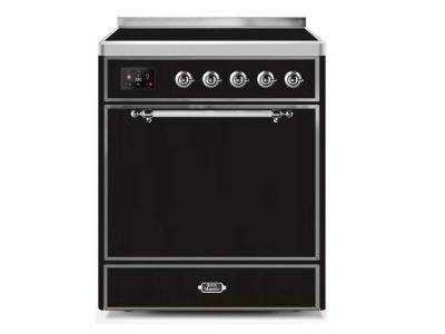 30" ILVE 4 Cu. Ft. Majestic II Electric Freestanding Range with Bronze Trim - UMI30QNE3/BKB