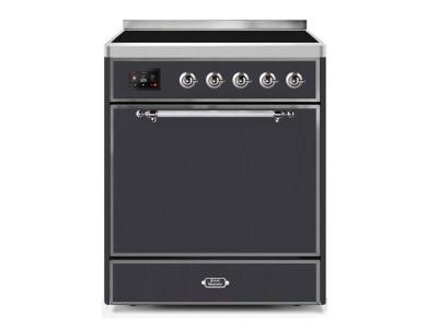 30" ILVE 4 Cu. Ft. Majestic II Electric Freestanding Range with Bronze Trim - UMI30QNE3/MGB