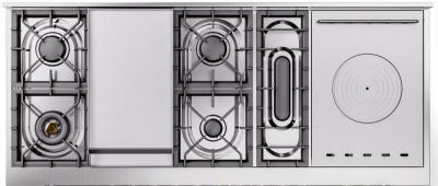 60" ILVE Nostalgie II Dual Fuel Natural Gas Freestanding Range in Stainless Steel with Chrome Trim - UP60FSNMP/SSC NG