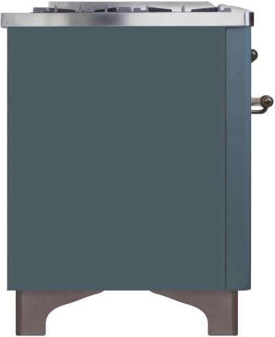 40" ILVE Majestic II Dual Fuel Natural Gas Freestanding Range with Copper Trim - UMD10FDNS3/BGP NG