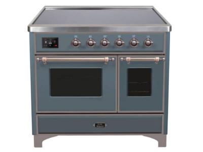 40" ILVE Majestic II Electric Freestanding Range with Bronze Trim in Blue Grey - UMDI10NS3/BGB