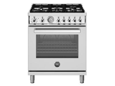 30" Bertazzoni Professional Series Dual Fuel Range With 5 Burners - PRO305DFMXV