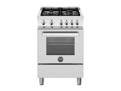 24" Bertazzoni Professional Series 4 Burner All Gas Range - PRO244GASXV