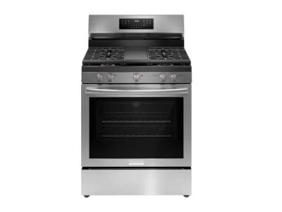 30" Frigidaire Gallery 5.1 Cu. Ft. Rear Control Gas Range with Total Convection - GCRG3060BF