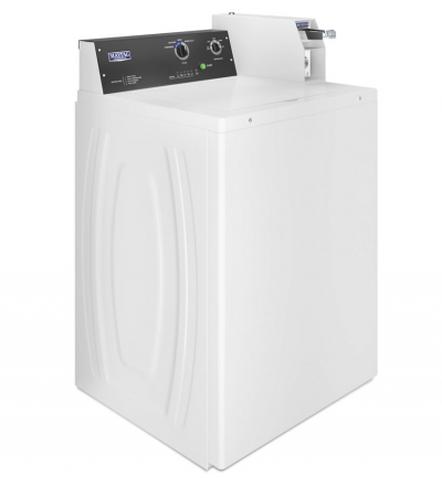 27" Maytag Commercial 3.27 Cu. Ft. Coin Slide Top Load Washer in White - MAT20CSAWW