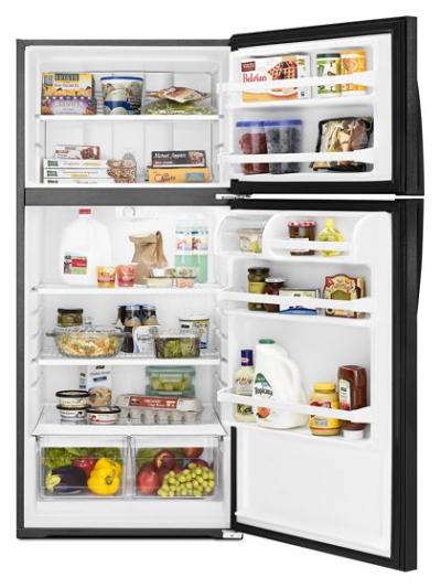 28" Whirlpool 14.3 Cu. Ft. Top-Freezer Refrigerator With Freezer Temperature Control - WRT134TFDB