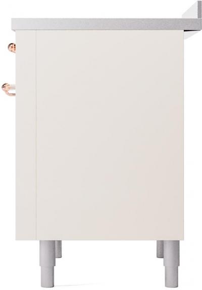 36" ILVE Nostalgie II Electric Freestanding Range in Antique White with Copper Trim - UPI366NMP/AWP