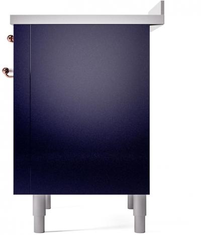 36" ILVE Nostalgie II Electric Freestanding Range in Blue with Copper Trim - UPI366NMP/MBP