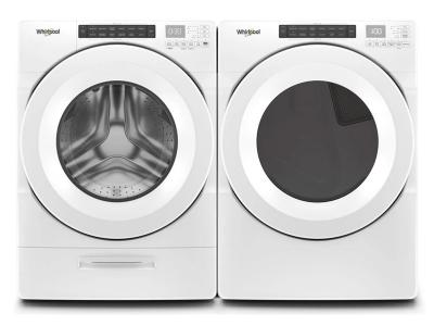 27" Whirlpool Closet Depth Front Load Washer and Front Load Gas Dryer - WFW560CHW-WGD560LHW