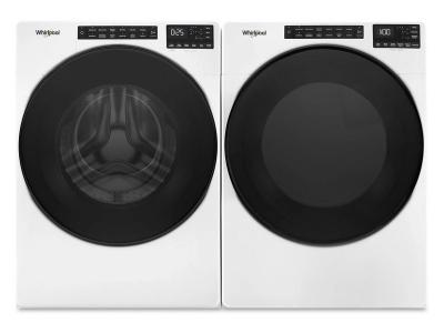 27" Whirlpool 5.8 Cu. Ft. Front Load Washer and 7.4 Cu. Ft. Gas Wrinkle Shield Front Load Dryer - WFW6605MW-WGD6605MW