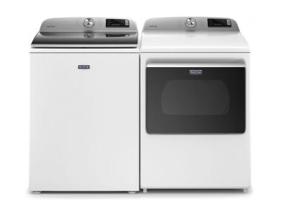 27" Maytag 5.4 Cu. Ft. Top Load Washer And 7.4 Cu. Ft. Smart Top Load Electric Dryer - MVW6230HW-YMED6230HW