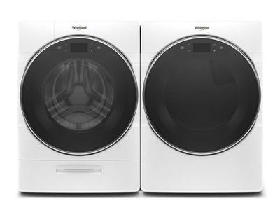 27" Whirlpool 5.8 Cu. Ft. I.E.C. Smart Front Load Washer and 7.4 Cu. Ft. Smart Front Load Gas Dryer - WFW9620HW-WGD9620HW
