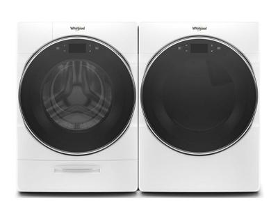 27" Whirlpool 5.8 Cu. Ft. I.E.C. Smart Front Load Washer and 7.4 Cu. Ft. Smart Front Load Electric Dryer - WFW9620HW-YWED9620HW