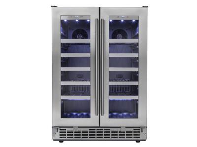 24” Silhouette  Napa  French Door Wine Cooler - DWC047D1BSSPR