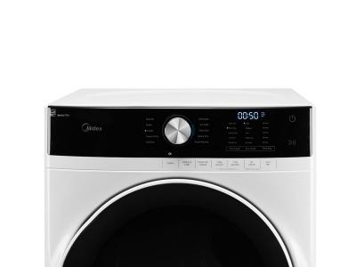 27" Midea 8.0 Cu. Ft. Front Load Dryer in White - MLE52N3AWW