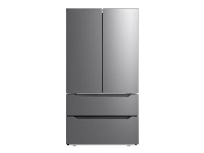 36" Midea 22.5 Cu. Ft. Counter-Depth 4-Door French Door Refrigerator - MRQ23P4AST