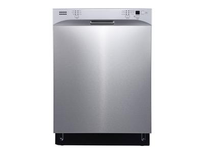 24" Midea 52 dBA Front Control Built-In Dishwasher with Sanitize Cycle - MDF24P01ST