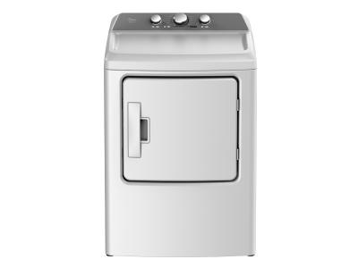 27" Midea 6.7 Cu. Ft. Electric Dryer in White - MLE43A3AWW